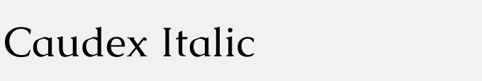 Caudex Italic